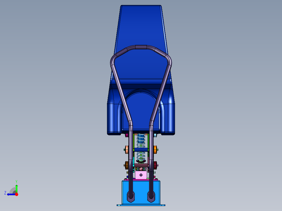 豪华游艇减震座椅右视图