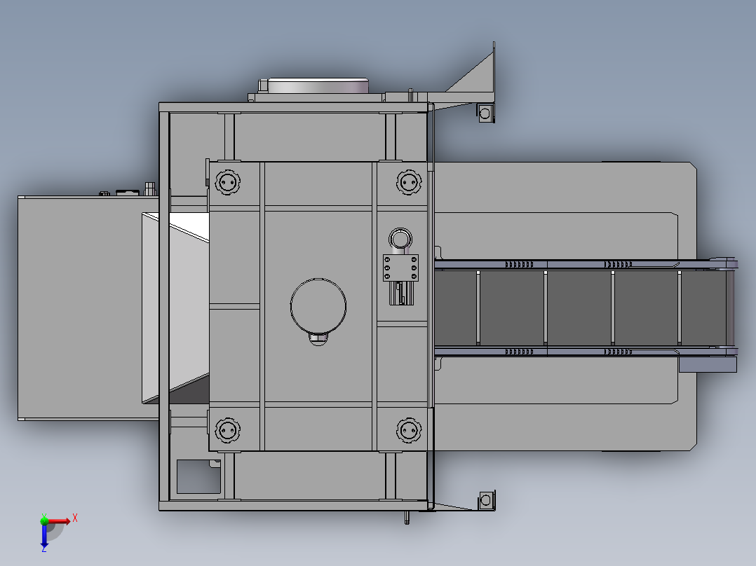 书本胶订切边设备sw18俯视图