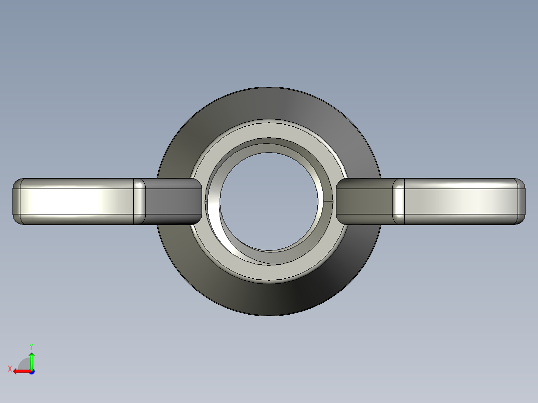 WING NUT 5-16in-18 Thread size 9-16in Base Diameter.STEP后视图