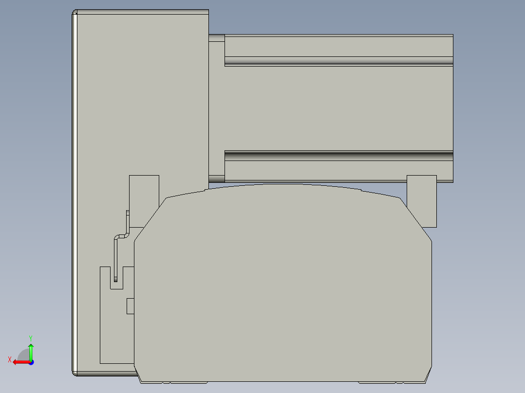 直线模组WG-LHB12-S1450-RU设计图纸后视图