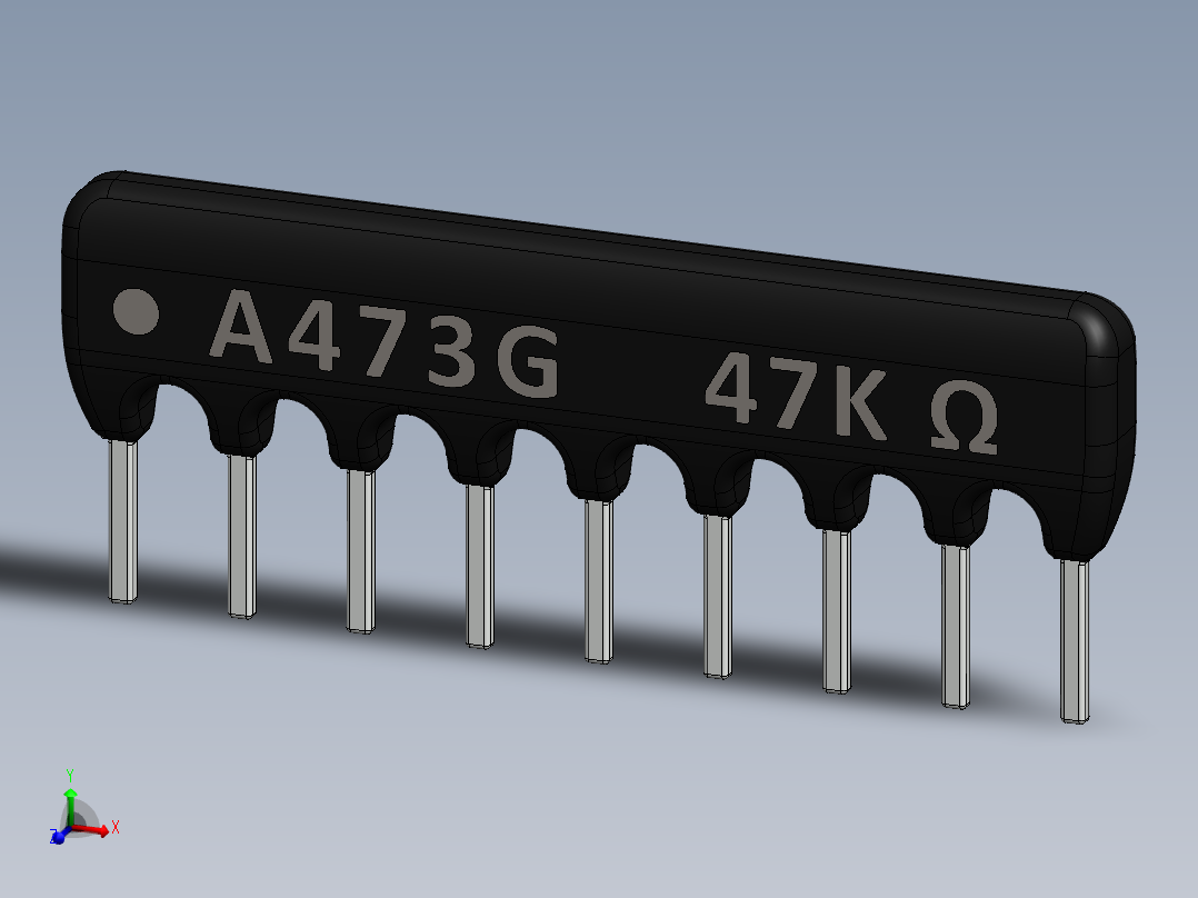 电容器 二极管 电阻器-Resistor Network 47K Ohm 9-Pin