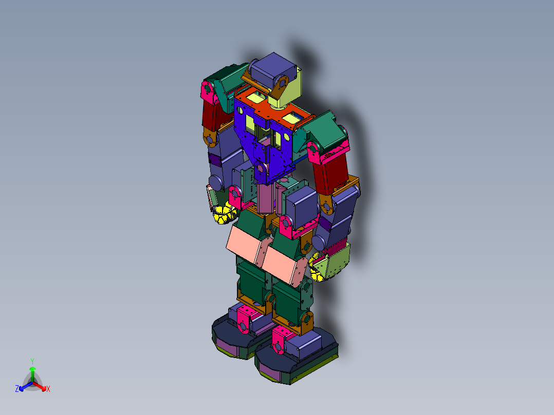 手眼足脑自控型双足机器人