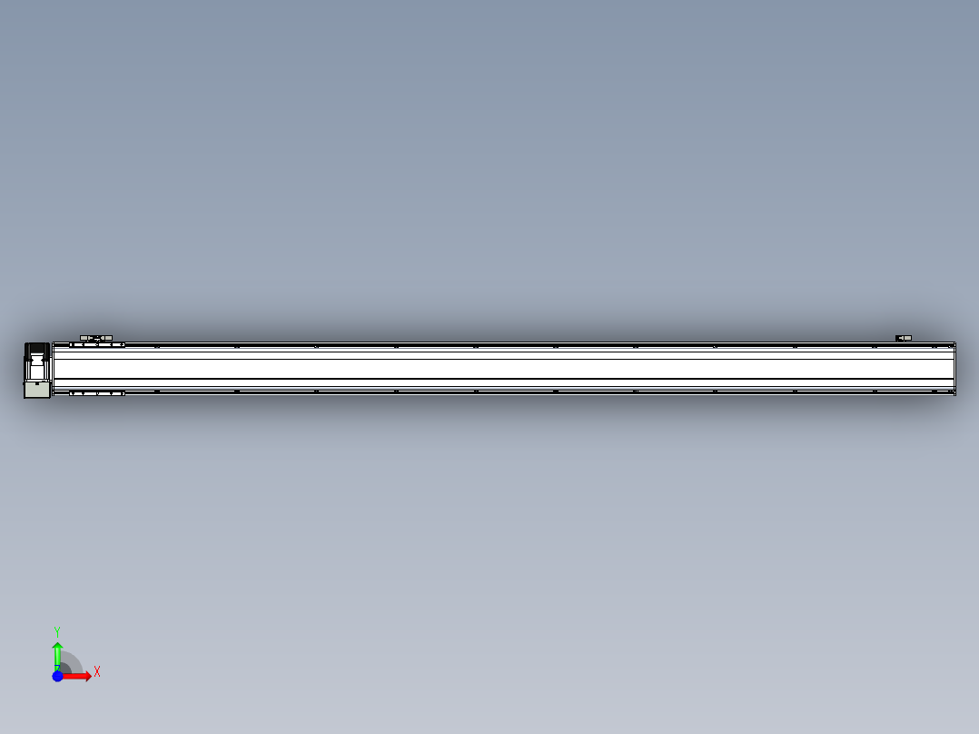 同步带滑台-半封闭B13H-L45-S2000-LU-P40-D3前视图