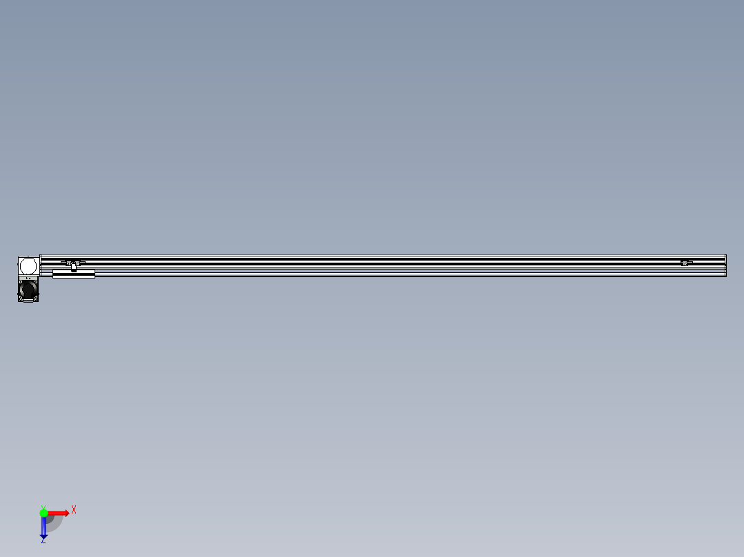 同步带滑台-半封闭B13H-L45-S2000-LU-P40-D3俯视图