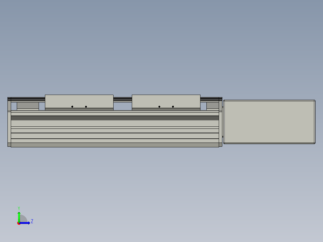 直线模组WG-LHB12-S100-BL设计图纸左视图
