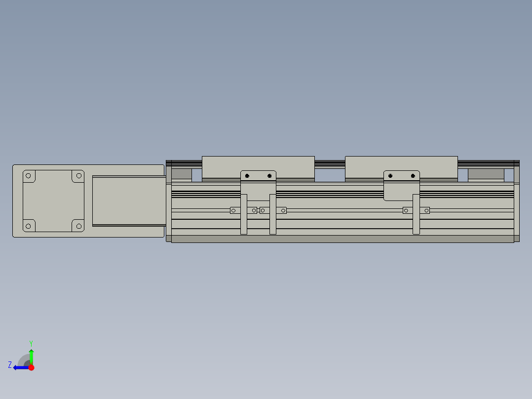 直线模组WG-LHB12-S100-BL设计图纸右视图