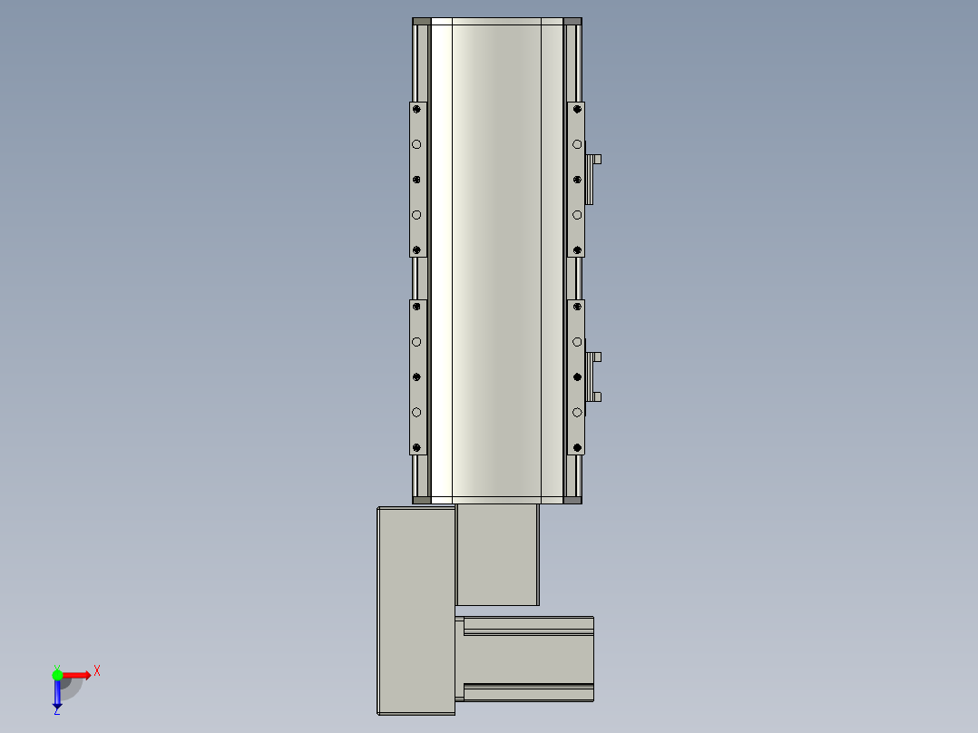 直线模组WG-LHB12-S100-BL设计图纸俯视图
