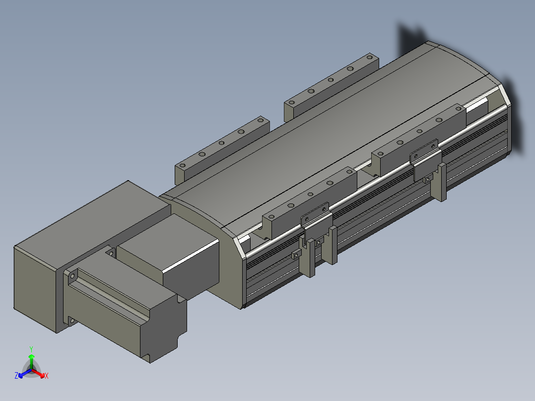 直线模组WG-LHB12-S100-BL设计图纸正等轴测图