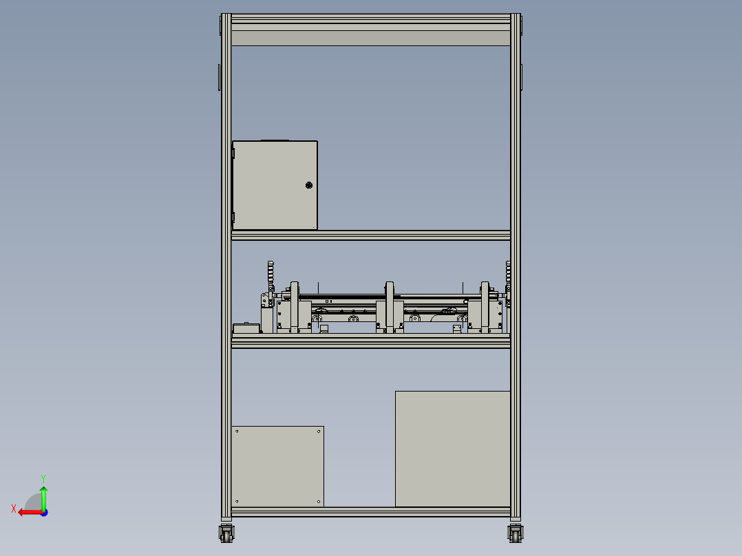 BR205轨道涂油机治具后视图