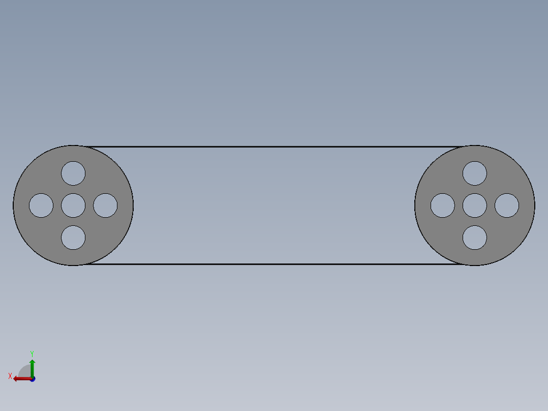 皮带和滑轮驱动--sw三维 3d模型设计图后视图