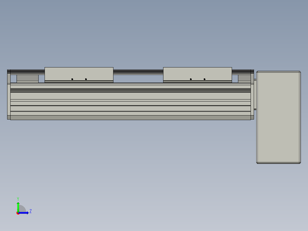 直线模组WG-LHB12-S150-LD设计图纸左视图