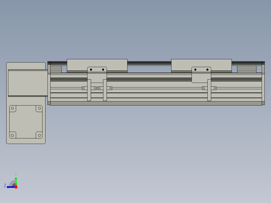 直线模组WG-LHB12-S150-LD设计图纸右视图