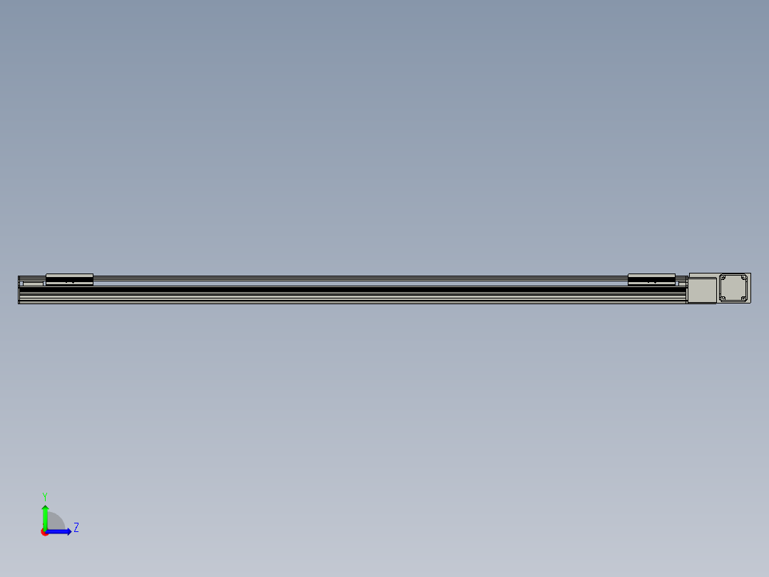 直线模组LHB17-L40-S1850-BR设计图纸左视图