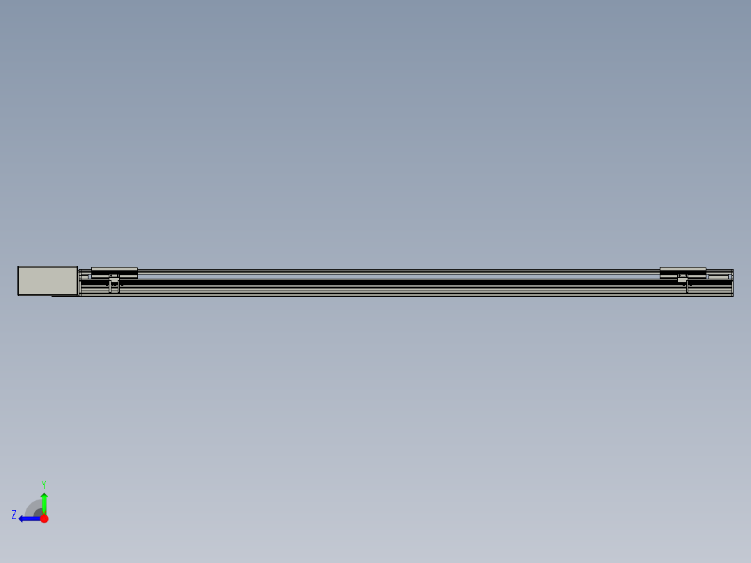 直线模组LHB17-L40-S1850-BR设计图纸右视图