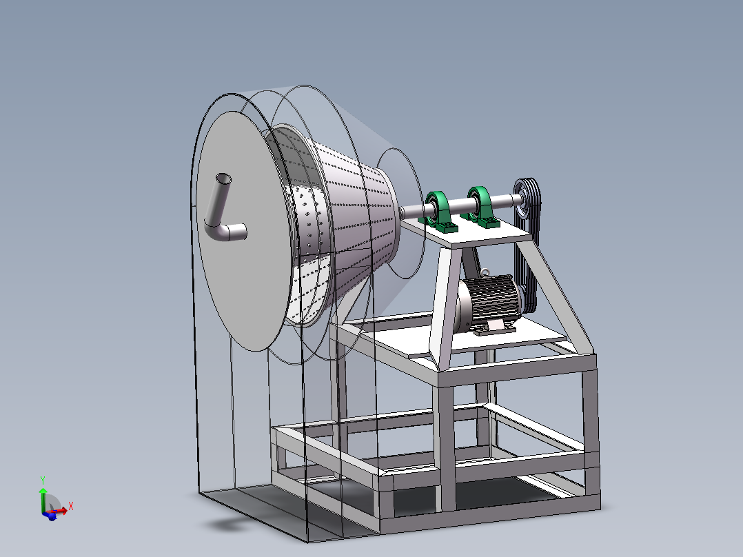 淀粉渣分离机3d图纸 cad图纸 sw设计画图素材 粉渣分离器3d模型