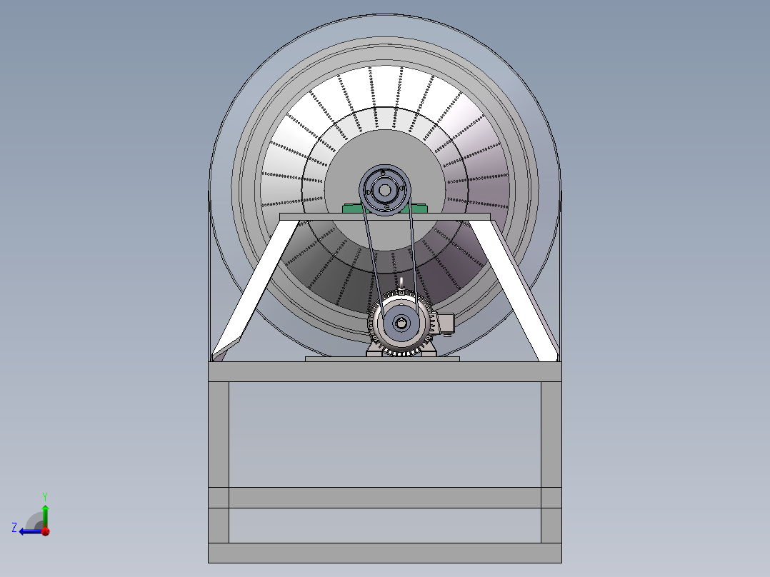 淀粉渣分离机3d图纸 cad图纸 sw设计画图素材 粉渣分离器3d模型右视图