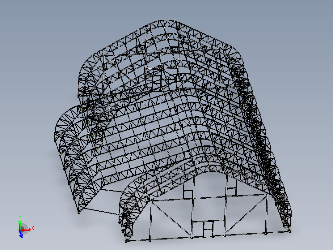 金属结构的停车场