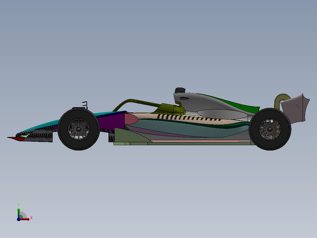 F1赛车前视图