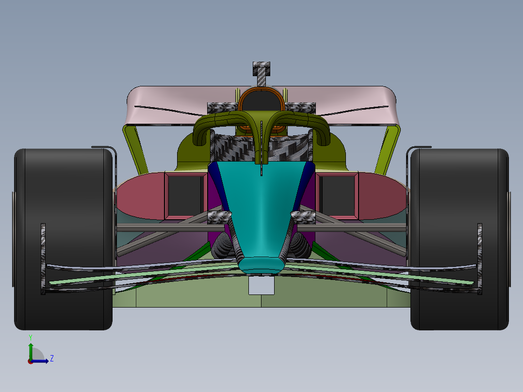 F1赛车左视图