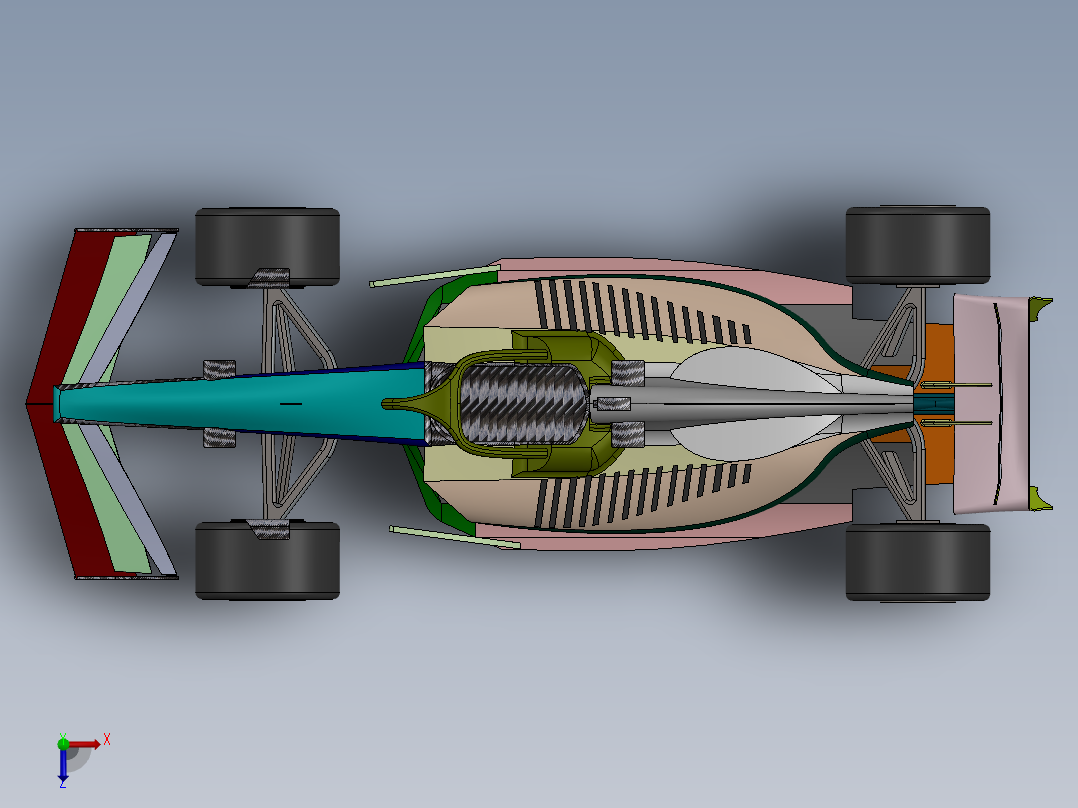 F1赛车俯视图
