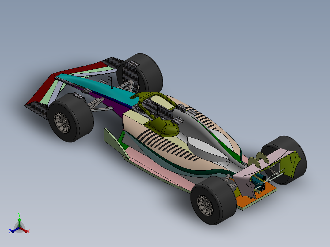 F1赛车正等轴测图
