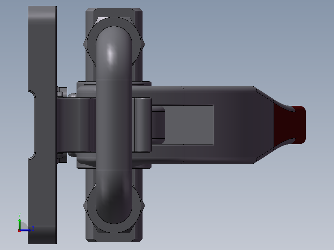 快速夹钳-门栓型(CT-J-40380左视图
