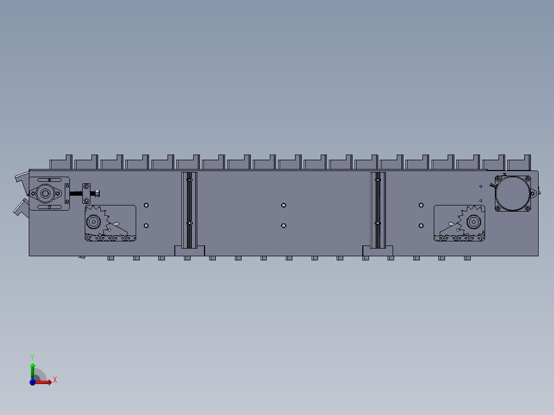 链式输送机结构前视图