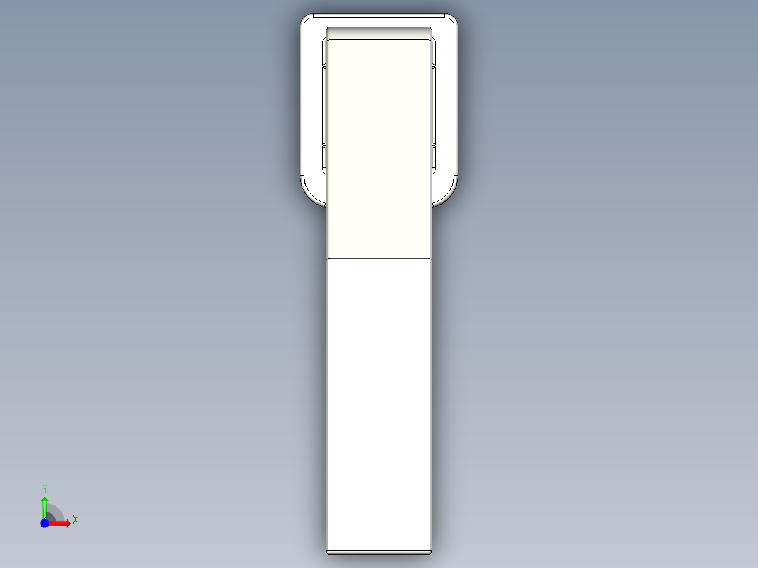 取手(鋁合金)(A)AS-3D多系列多零件图纸模型前视图