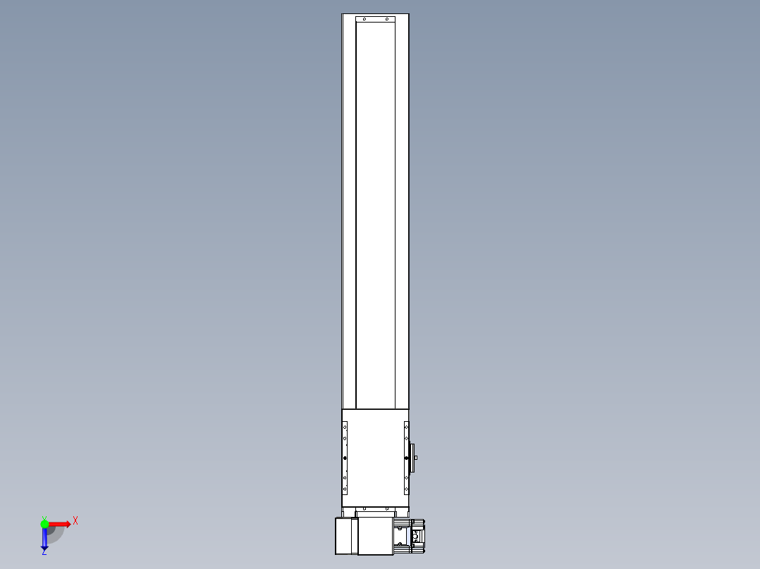 同步带全封闭直线模组TPA-HCB-120D-90-L650-LP-C-P40-N3俯视图