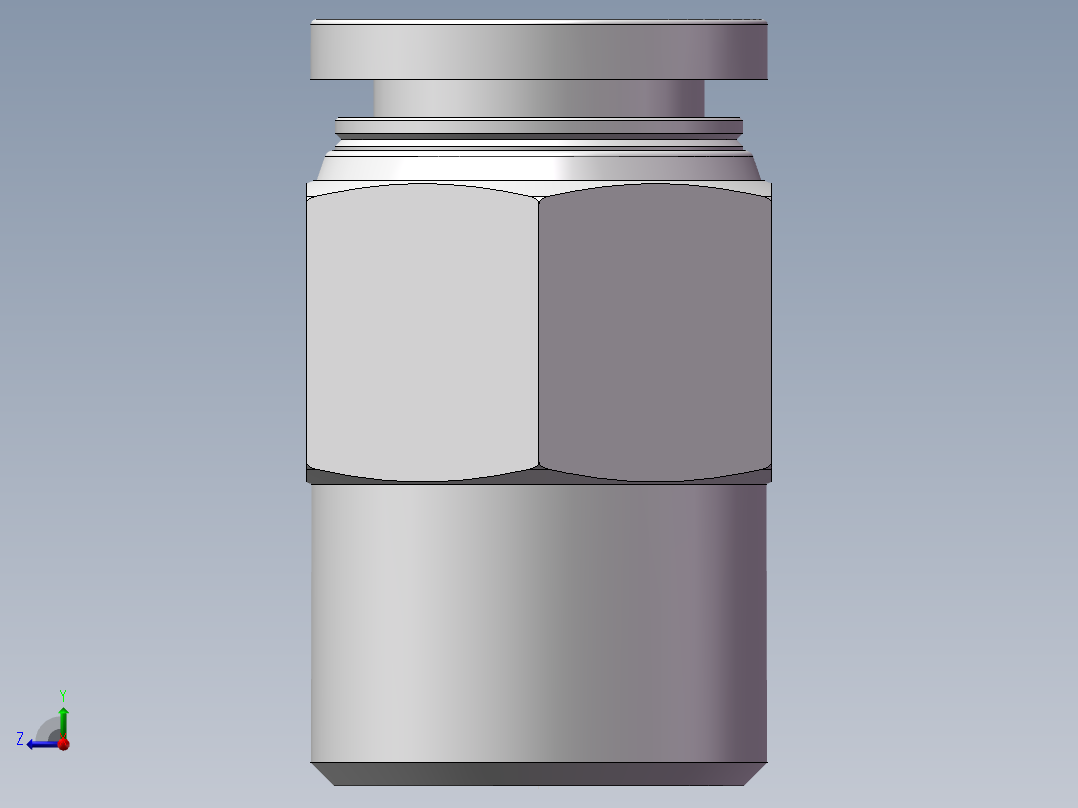 螺纹直通APC10-03（3分10厘）右视图