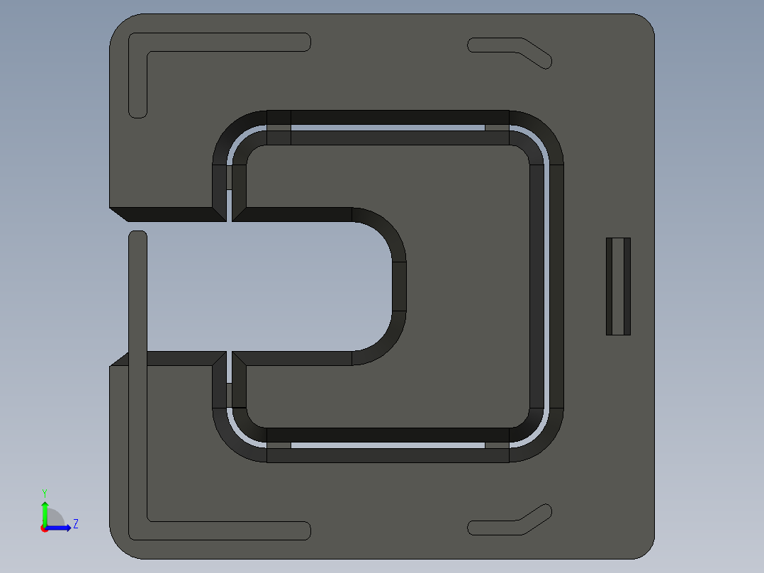 型材-BR CABLE DUCT CAP 45X45 3842535676左视图