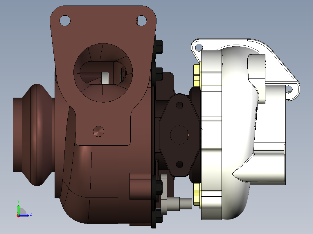 增压器 (9)左视图