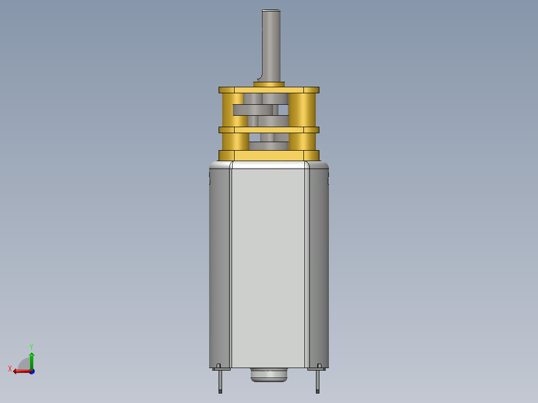 10RPM 6V 60mA 3mm轴迷你DC齿轮变速箱电机后视图