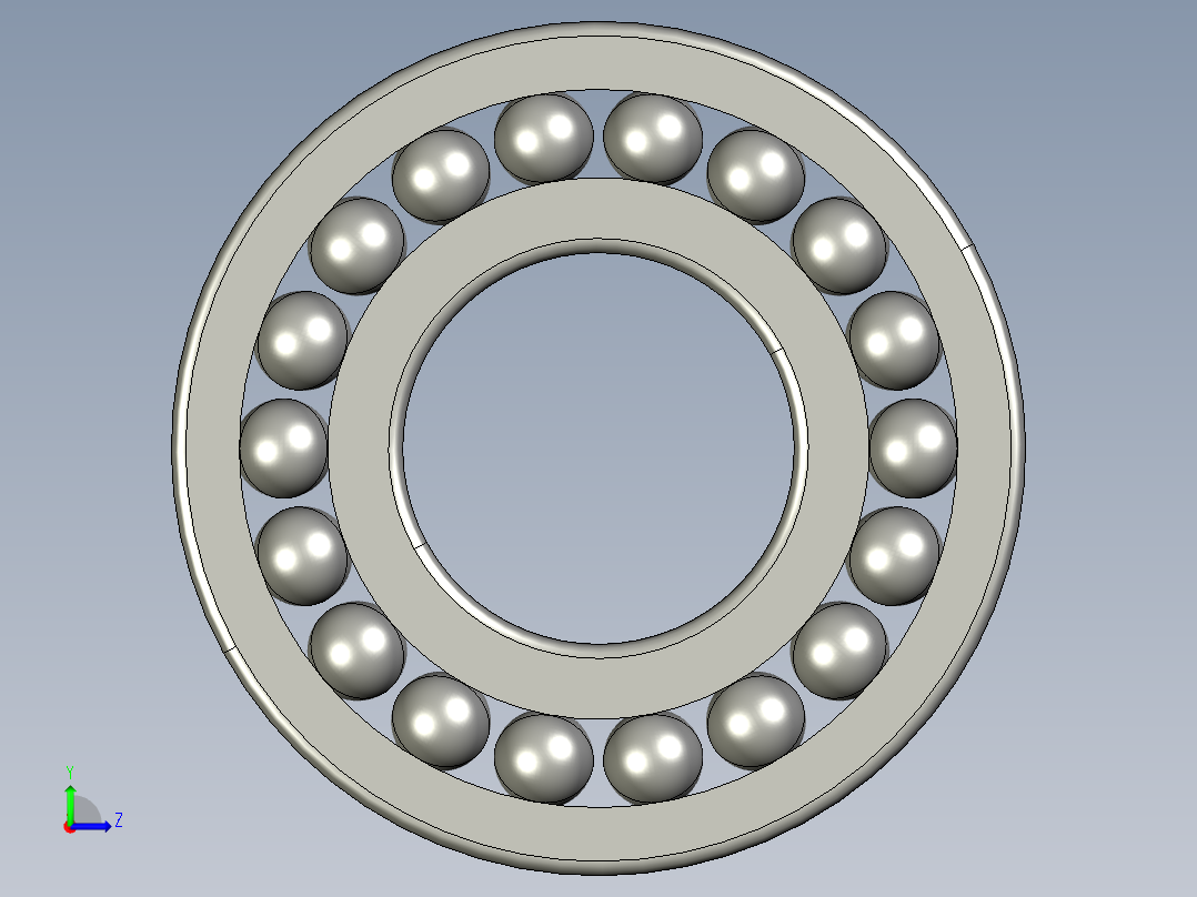深沟球轴承6311左视图