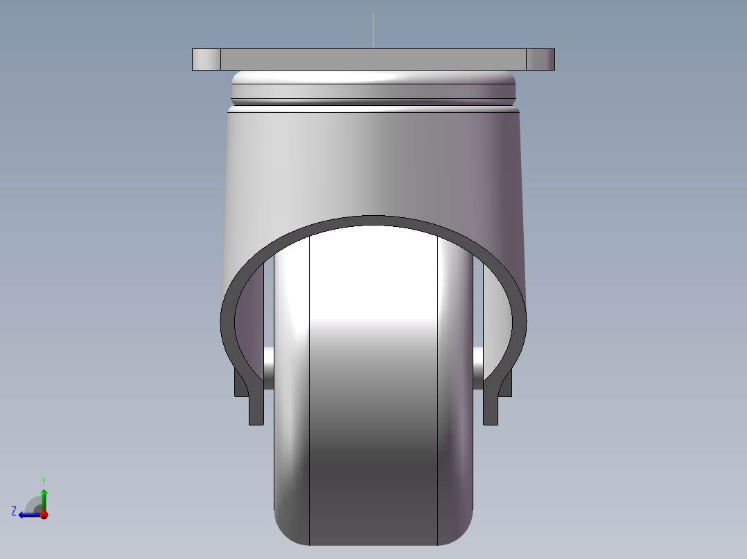 地脚轮34-52-M6（轻载）右视图