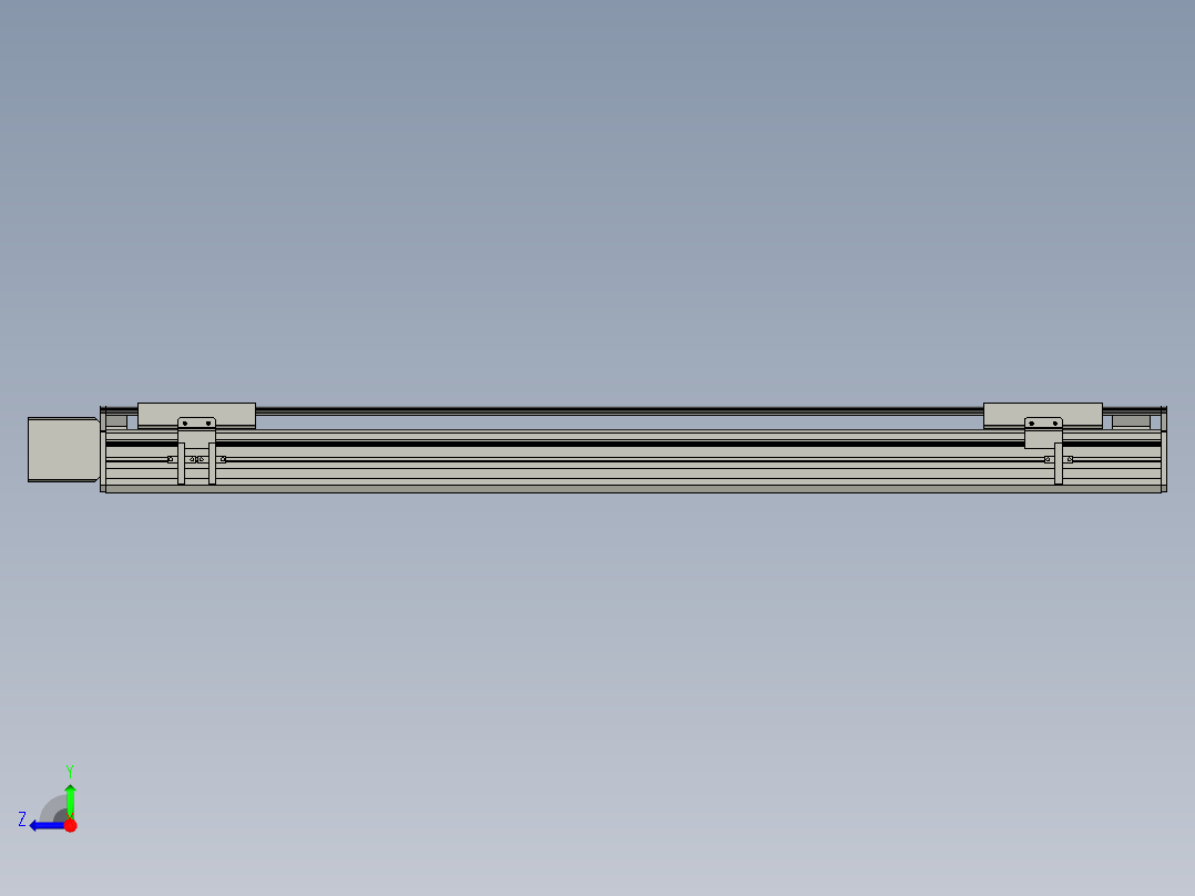 直线模组WG-LHB12-S750-R(B)设计图纸右视图