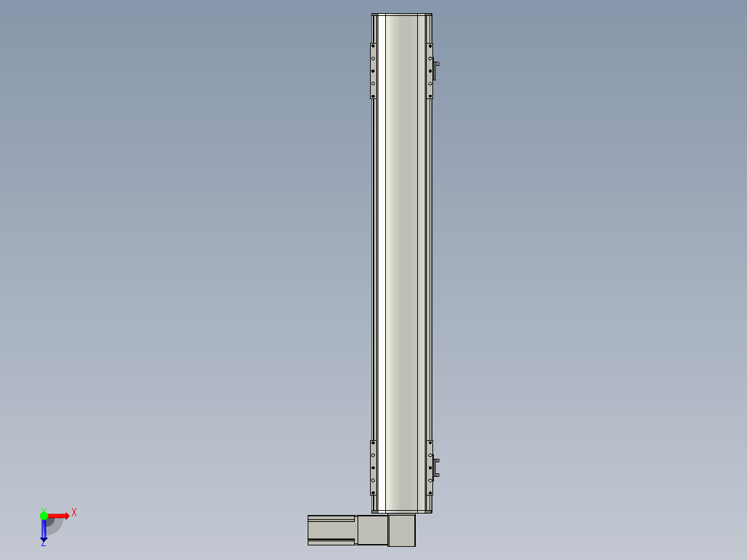直线模组WG-LHB12-S750-R(B)设计图纸俯视图