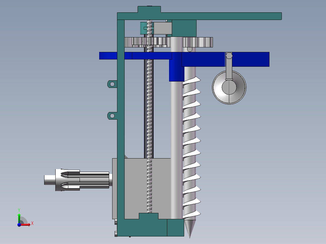 土豆山药挖掘收获机的设计【含三维SolidWorks+CAD图+文档】前视图