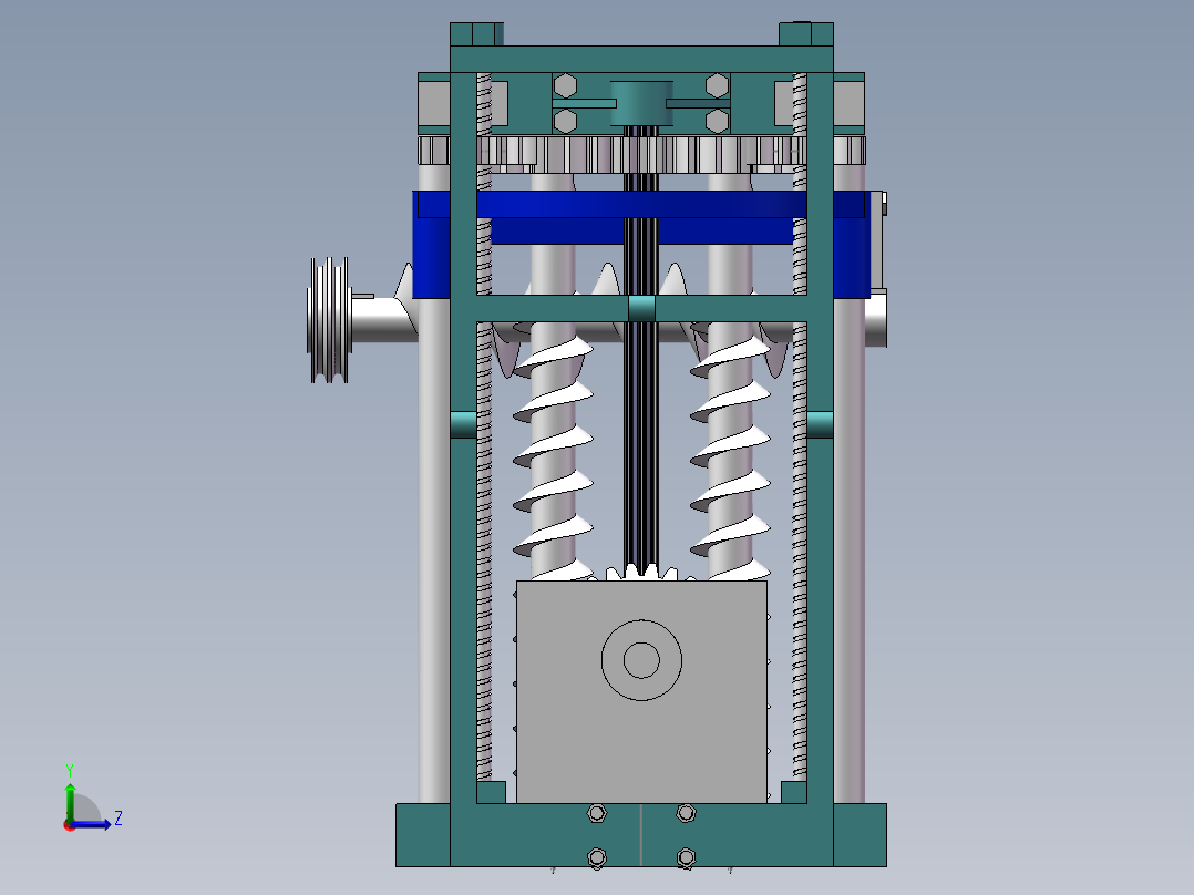 土豆山药挖掘收获机的设计【含三维SolidWorks+CAD图+文档】左视图