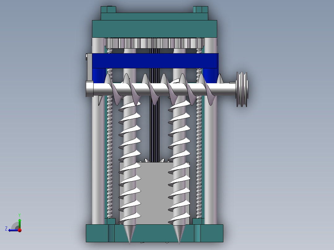 土豆山药挖掘收获机的设计【含三维SolidWorks+CAD图+文档】右视图