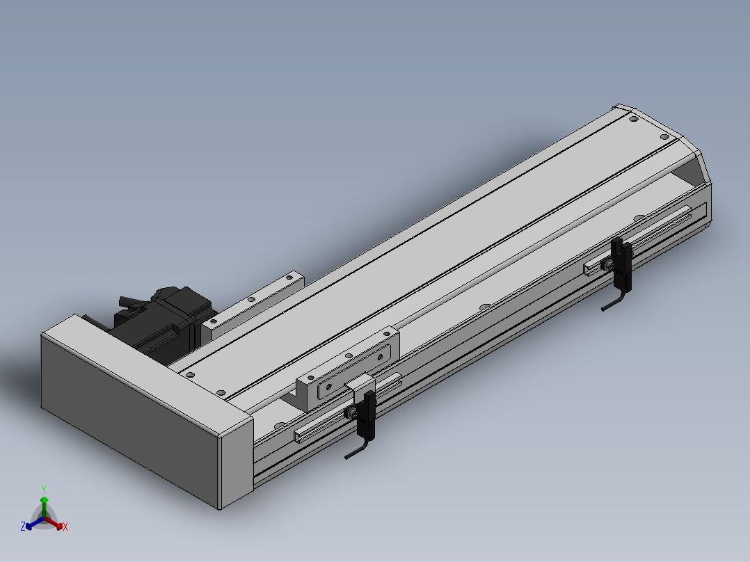 精密模组MY100-T10-250L-BR-P10B-C4-C正等轴测图