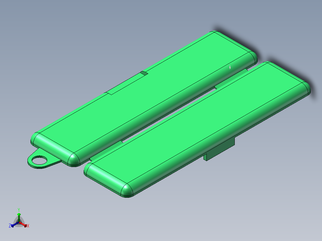 塑料文具盒正等轴测图