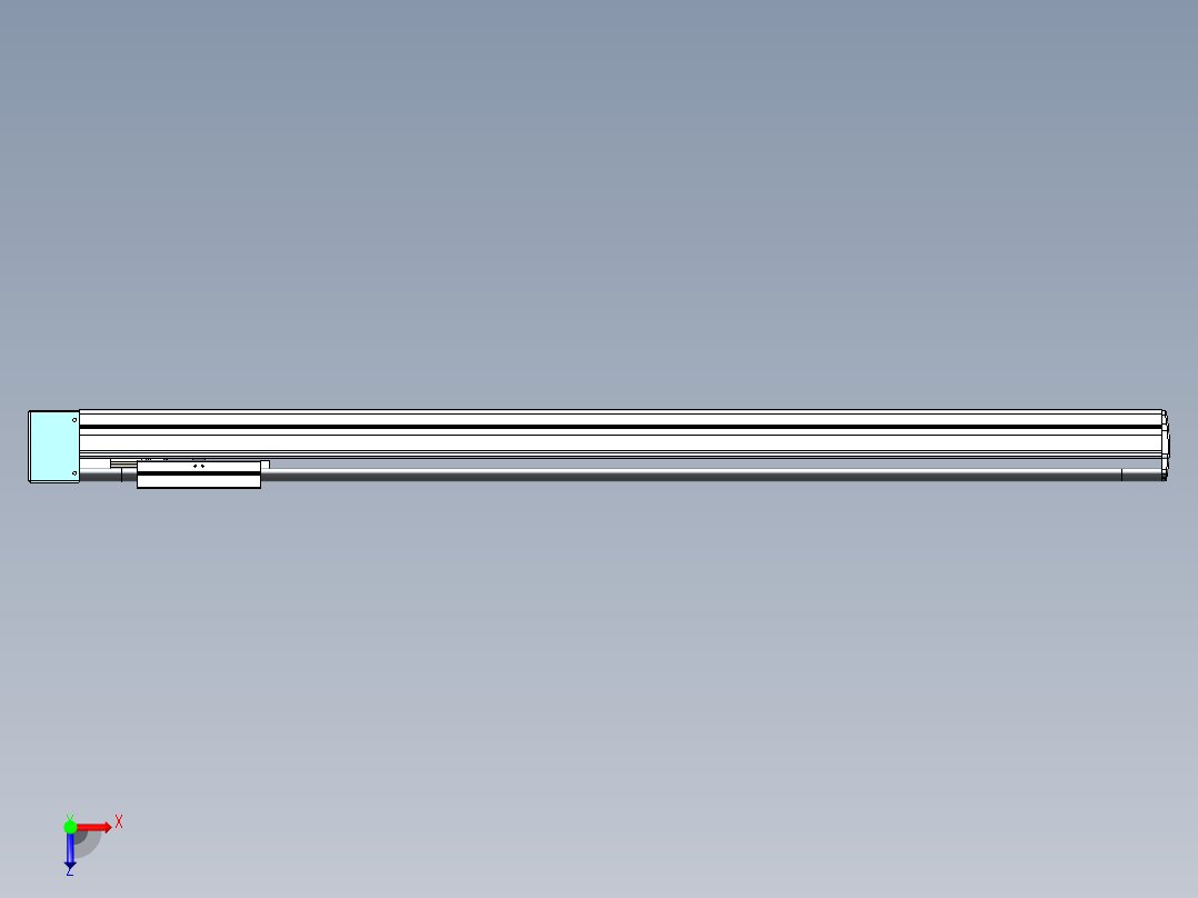VF丝杆传动-一般环境VF14-Lxx-C-S950-BL-ZP40-C3俯视图