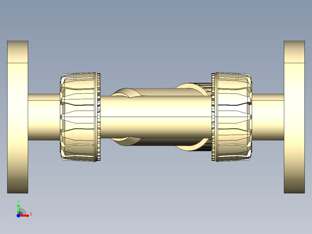 5RVUOAM 女性联盟的结束和固定法兰过滤器沉积物，钻ANSI B16.5 cl.150 FF前视图