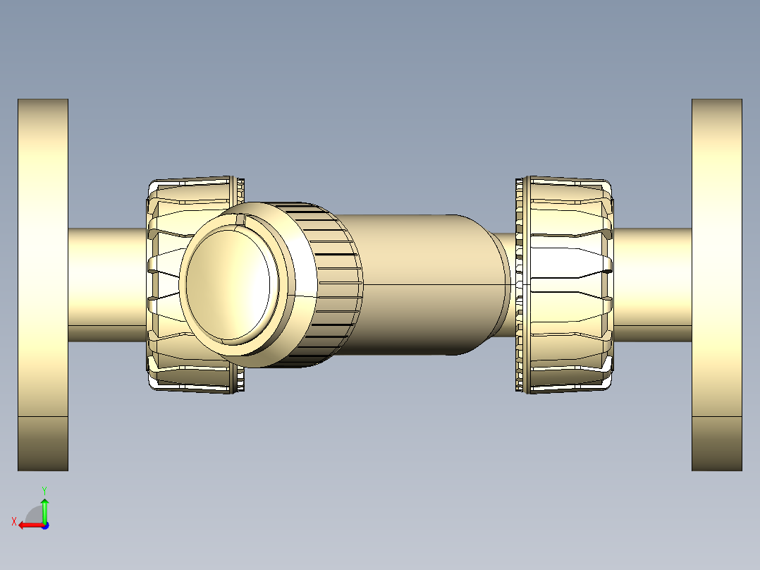 5RVUOAM 女性联盟的结束和固定法兰过滤器沉积物，钻ANSI B16.5 cl.150 FF后视图