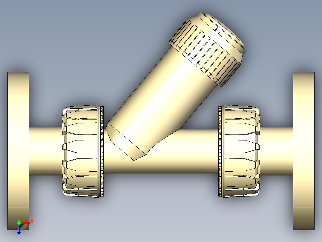 5RVUOAM 女性联盟的结束和固定法兰过滤器沉积物，钻ANSI B16.5 cl.150 FF俯视图