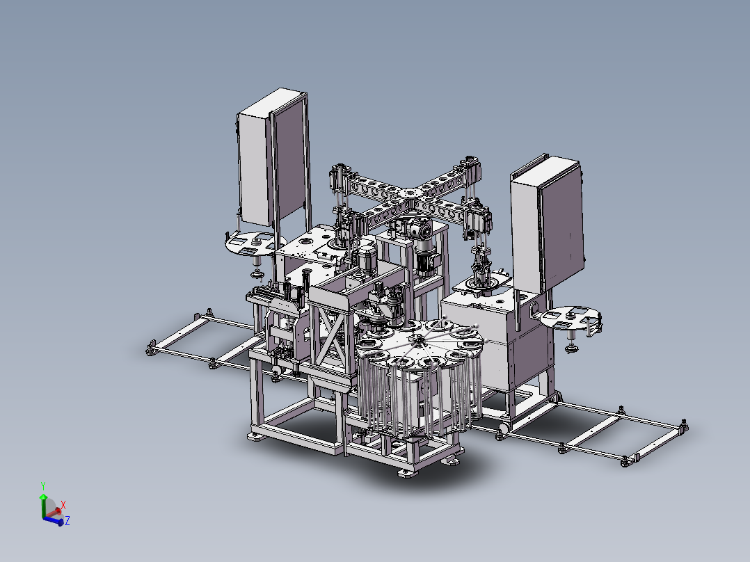 多工位双转台生产组装线模型