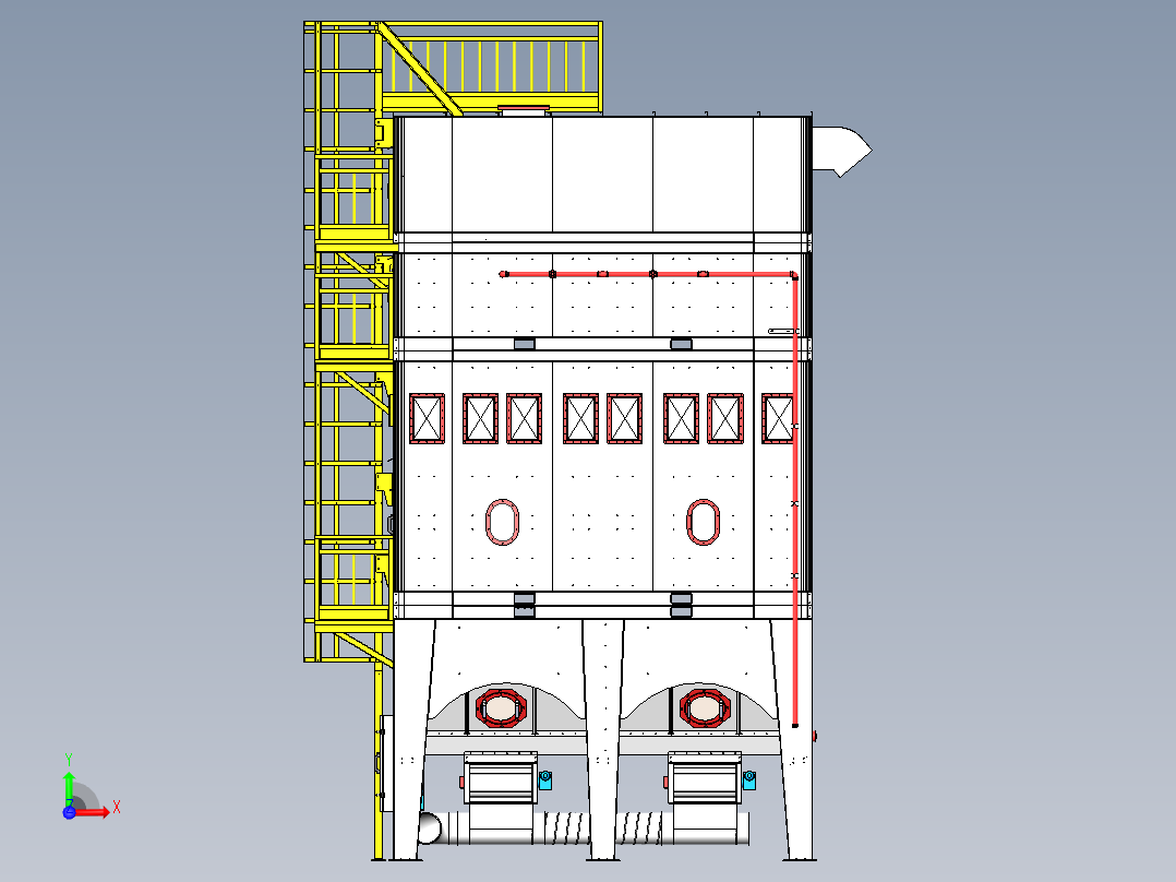 多机组木工除尘器sw20可编辑前视图