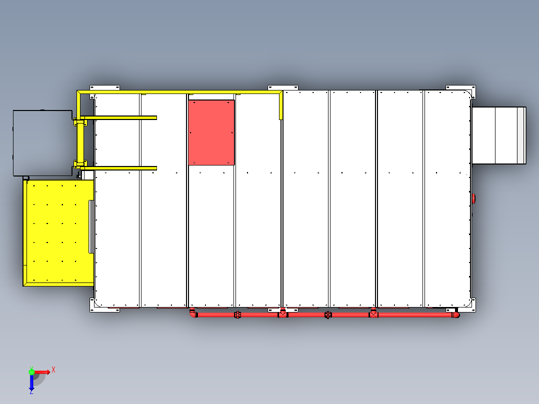 多机组木工除尘器sw20可编辑俯视图