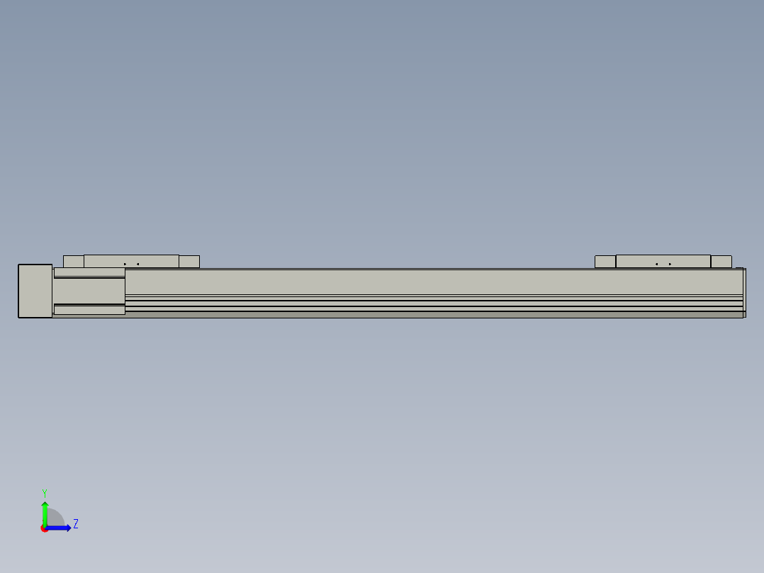 直线模组LHC17-S850-L设计图纸左视图